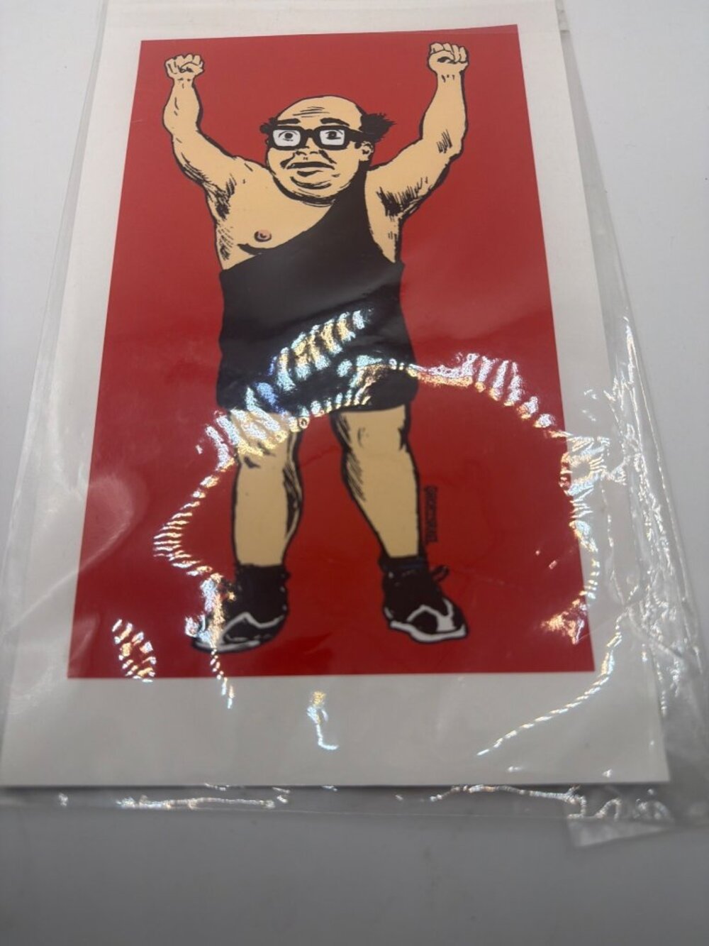Rob Israel Danny DeVito Frank Reynolds Trashman Art Print Sticker Always Sunny